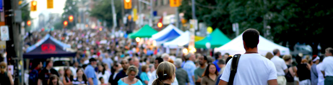 Crowded street festival