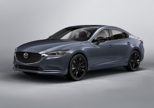 side view of a gray 2021 Mazda6