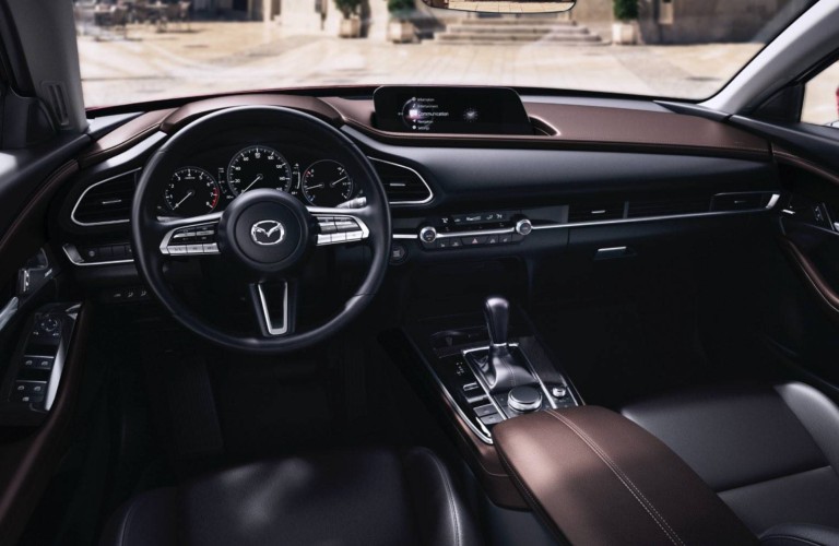 Interior front area of the 2021 Mazda CX-30 vehicle