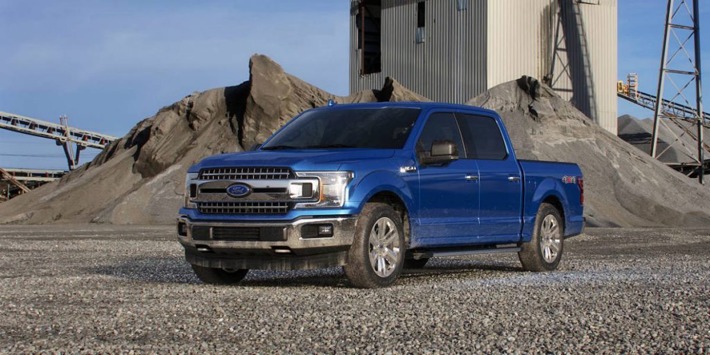 2018 Ford F-150 shown in Lightning Blue